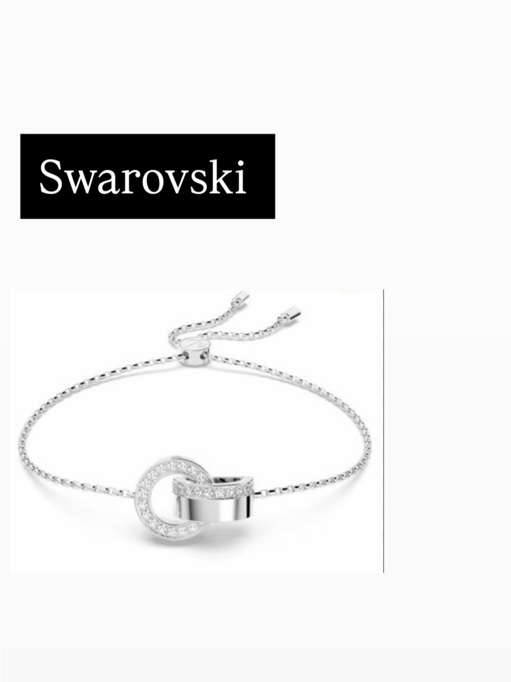 Swarovski Jewelry Hollow Bracelet Silver Tone NWT